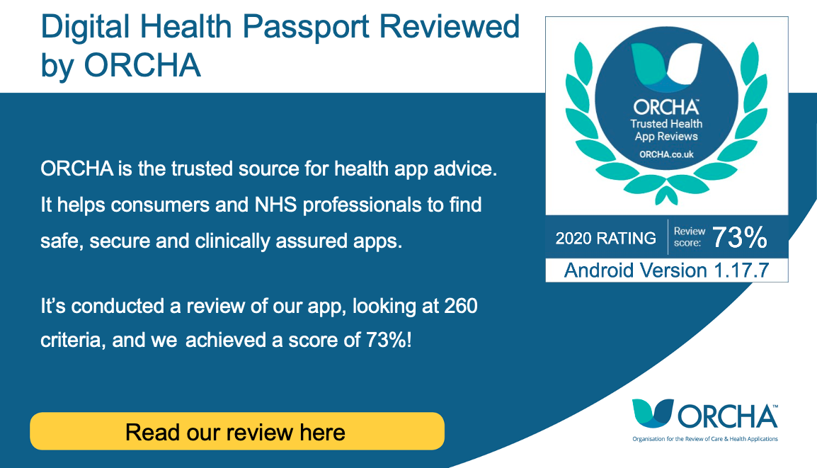 The Digital Health Passport has been Awarded the ORCHA Health App Quality Mark